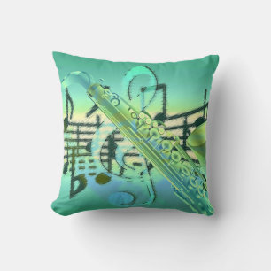 Saxofoon Pastel Abstract Ontwerp Kussen