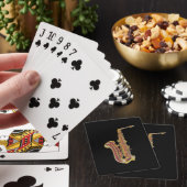 Saxofoon Pokerkaarten (Insitu)