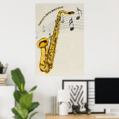 Saxofoon Poster (Thuiskantoor)
