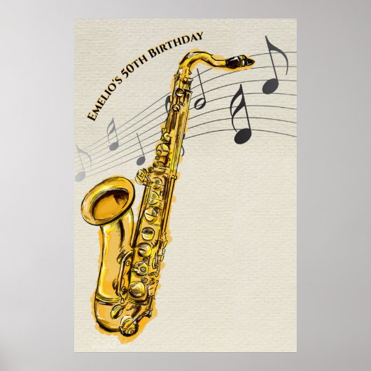 Saxofoon Poster (Voorkant)