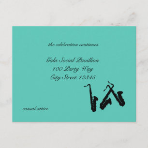 Saxofoon/Receptie Kaart