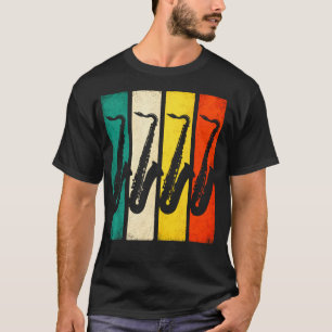 Saxofoon - Retro Jazzband T-shirt