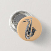 saxofoon ronde button 3,2 cm (Voorkant /achterkant)