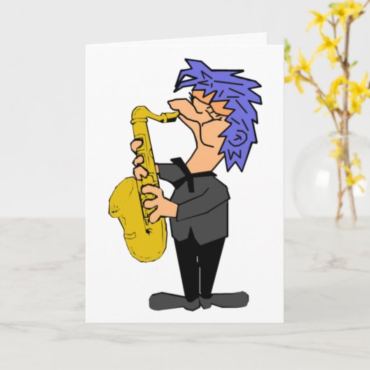 Saxofoon Sam Kaart (Gele Bloem)