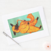 Saxofoon: Schapen Rechthoekige Sticker (Envelop)