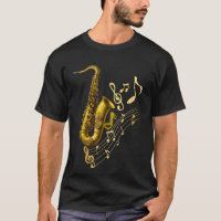 Saxofoon T-shirt voor muziekliefhebbers