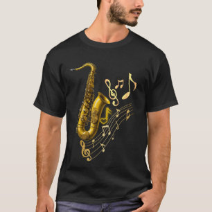 Saxofoon T-shirt voor muziekliefhebbers