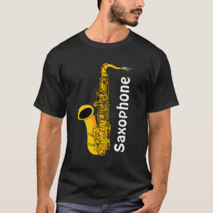 Saxofoon Tekst T-shirt