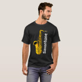 Saxofoon Tekst T-shirt (Voorkant volledig)
