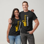 Saxofoon Tekst T-shirt (Unisex)