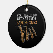 Saxofoon Types Keramisch Ornament (Links)