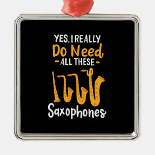 Saxofoon Types Metalen Ornament