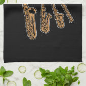 Saxofoon Types Theedoek (Gevouwen)