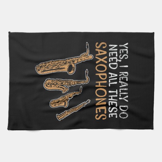 Saxofoon Types Theedoek (Horizontaal)