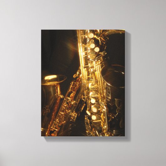 Saxofoon verpakt Canvas Print (Voorkant)