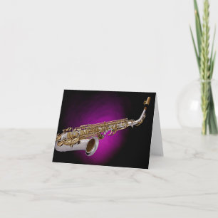 Saxofoon Wenskaart Kaart