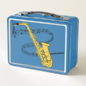 Saxofoon wervelde muziek Personeel Tekening | INIT (Achterkant)