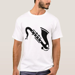 Saxofoon - Zwart T-shirt