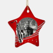 Saxofoonmuziekfoto Keramisch Ornament (Rechts)