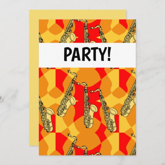 Saxofoonpatroon Kaart (Voorkant / Achterkant)