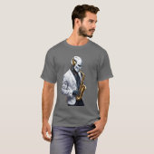 saxofoonrobot t-shirt (Voorkant volledig)