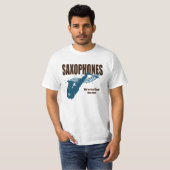 Saxofoons zijn zo cool t-shirt (Voorkant volledig)