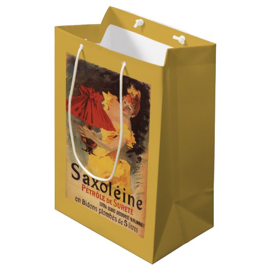 Saxoleine Lamp Oil Red Lampshade Medium Cadeauzakje (Voorkant Gekanteld)