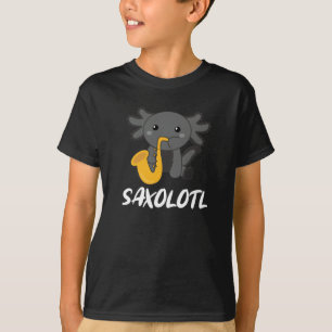 Saxolotl Plays Saxophone Music A Sweet Axolotl T-shirt
