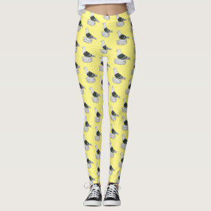 Saxon Shield duivenvogel cartoon illustratie Leggings
