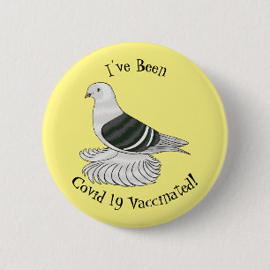Saxon Shield duivenvogel cartoon illustratie Ronde Button 5,7 Cm