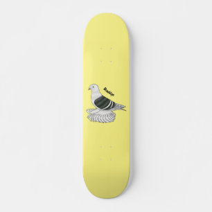 Saxon Shield duivenvogel cartoon illustratie Skateboard