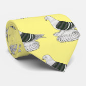 Saxon Shield duivenvogel cartoon illustratie Stropdas (Opgerold)