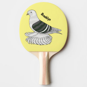 Saxon Shield duivenvogel cartoon illustratie Tafeltennisbatje