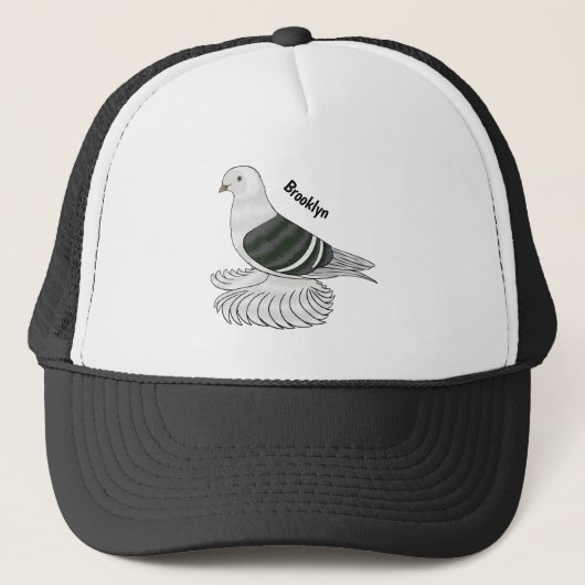 Saxon Shield duivenvogel cartoon illustratie Trucker Pet (Voorkant)