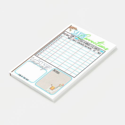 Saxon Wiskunde Lesson Correctie Post-it® Notes (Schuin)