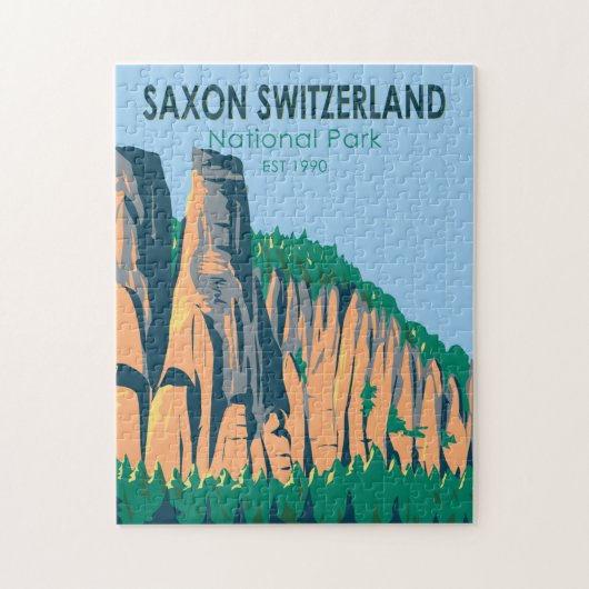 Saxon Zwitserland National Park Duitsland Legpuzzel (Verticaal)