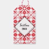 Saxonia Pattern White Cadeaulabel (Achterkant)