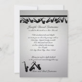Saxophone Bar Mitzvah Invitation (Devant)