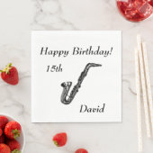 Saxophone Birthday Servet (Insitu)