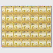 Saxophone Birthday Wrapping Paper Cadeaupapier (Vlak)