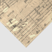 Saxophone-blad Muziek Collage Gold-ontkoppeling Tissuepapier (Detail)