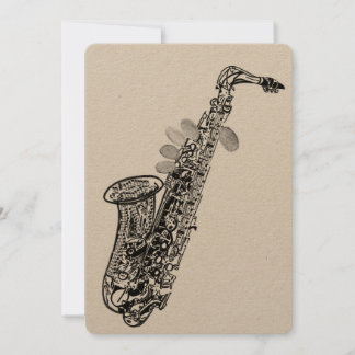 Saxophone-blanco kaart