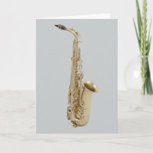 Saxophone Blank Greeting Card Kaart