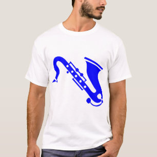 Saxophone - Blauw T-shirt