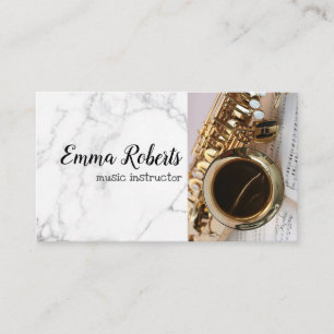 Saxophone Carte de visite pour professeur de mus