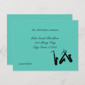 Saxophone / Carte Réception (Devant / Derrière)