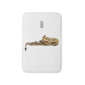 Saxophone cartoon badmat (Voorkant Verticaal)