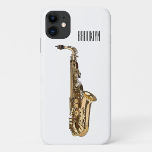 Saxophone cartoon iPhone 11 hoesje
