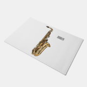 Saxophone cartoon deurmat (Schuin)
