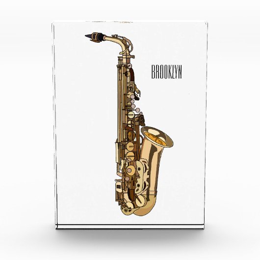 Saxophone cartoon fotoblokken (Voorkant)
